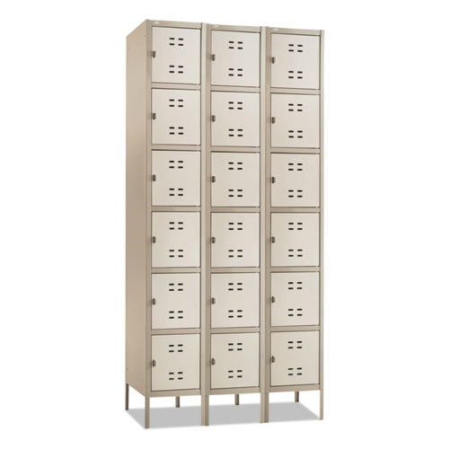 Three-Column Box Locker, 36w x 18d x 78h, Two-Tone Tan-(SAF5527TN)