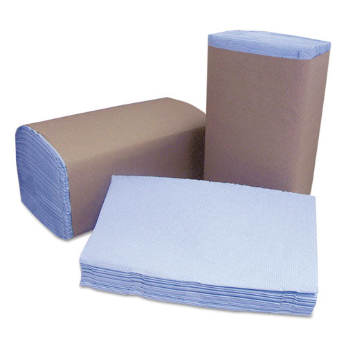 Tuff-Job Windshield Towels, 2-Ply, 9.25 x 10.25, Blue, 168/Pack, 12 Packs/Carton-(CSDW120)