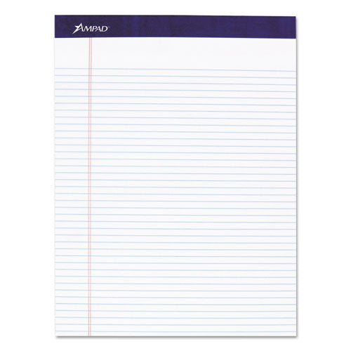 Legal Ruled Pads, Narrow Rule, 50 White 8.5 x 11.75 Sheets, 4/Pack-(TOP20315)