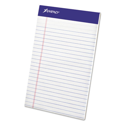 Perforated Writing Pads, Narrow Rule, 50 White 5 x 8 Sheets, Dozen-(TOP20304)