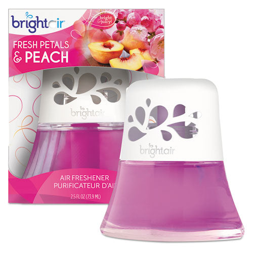 Scented Oil Air Freshener Diffuser, Fresh Petals and Peach, Pink, 2.5 oz, 6/Carton-(BRI900134CT)