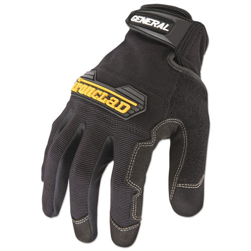 General Utility Spandex Gloves, Black, Medium, Pair-(IRNGUG03M)