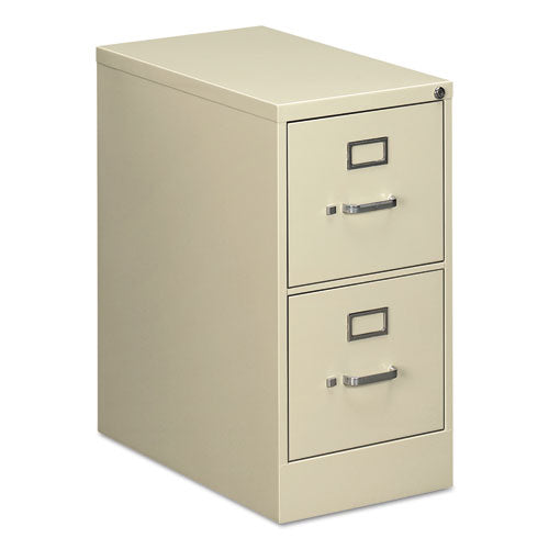 Two-Drawer Economy Vertical File, 2 Letter-Size File Drawers, Putty, 15" x 25" x 28.38"-(ALEHVF1529PY)