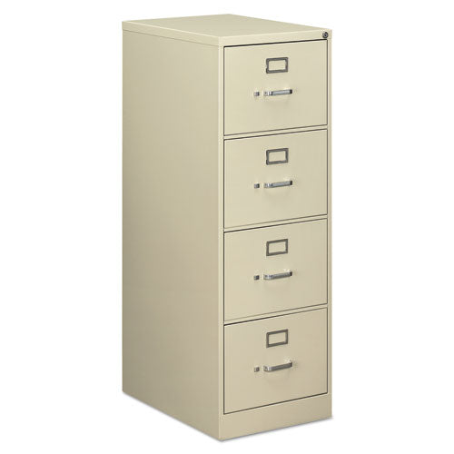 Economy Vertical File, 4 Legal-Size File Drawers, Putty, 18" x 25" x 52"-(ALEHVF1952PY)