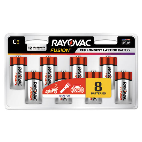 Fusion Advanced Alkaline C Batteries, 8/Pack-(RAY8148LTFUSK)