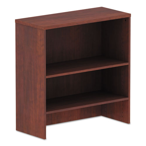 Alera Valencia Series Hutch, 3 Compartments, 34.13w x 15d x 35.38h, Medium Cherry-(ALEVA283415MC)