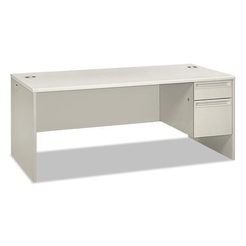 38000 Series Right Pedestal Desk, 72" x 36" x 30", Light Gray/Silver-(HON38293RB9Q)