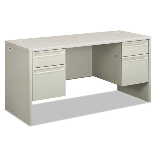 38000 Series Kneespace Credenza, 60w x 24d x 29.5h, Silver Mesh/Light Gray-(HON38852B9Q)