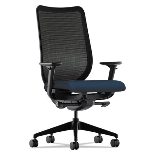 Nucleus Series Work Chair, ilira-Stretch M4 Back, Supports Up to 300 lb, 17" to 22" Seat Height, Navy Seat/Back, Black Base-(HONN103CU98)