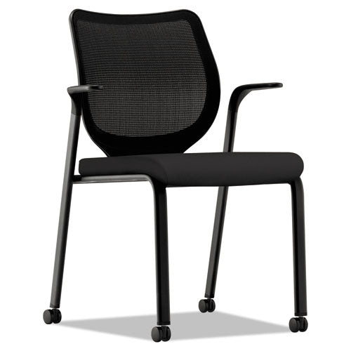 Nucleus Series Multipurpose Stacking Chair with ilira-Stretch M4 Back, Supports Up to 300 lb, 19" Seat Height, Black-(HONN606HCU10)