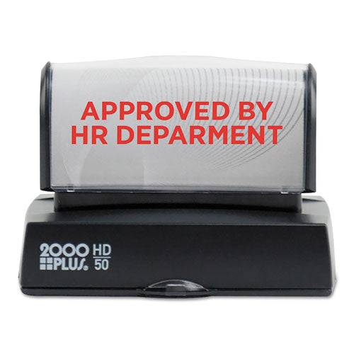 HD Custom Stamp, Pre-Inked, Blk/Blue/Green/Gold/Orange/Red/Violet, 2.75 x 1.19-(COS1PIHD50)