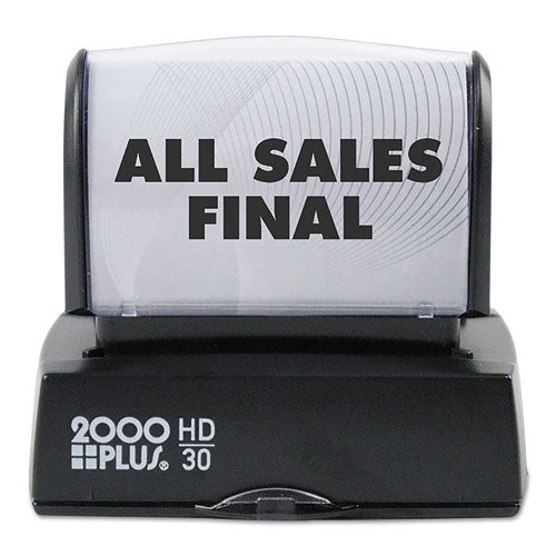 HD Custom Stamp, Pre-Inked, Black/Blue/Green/Gold/Orange/Red/Violet, 2 x 0.69-(COS1PIHD30)