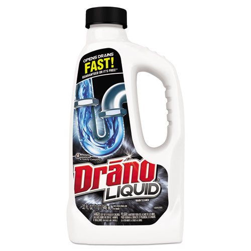 Liquid Drain Cleaner, 32 oz Safety Cap Bottle, 12/Carton-(SJN318593)