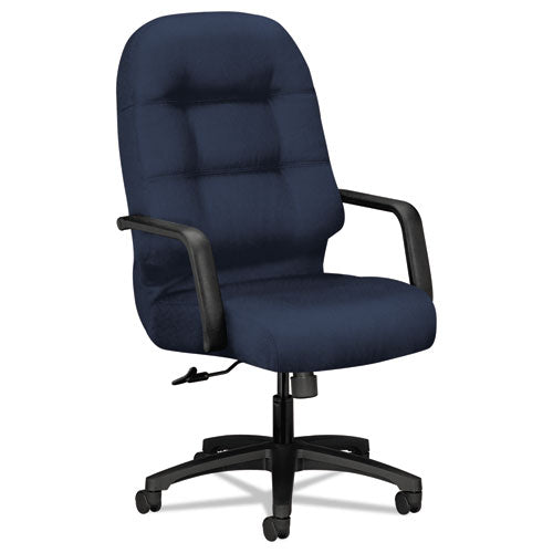 Pillow-Soft 2090 Series Executive High-Back Swivel/Tilt Chair, Supports Up to 300 lb, Navy Seat/Back, Black Base-(HON2091CU98T)