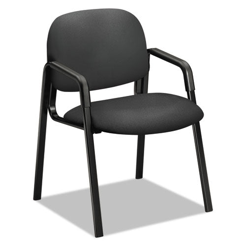 Solutions Seating 4000 Series Leg Base Guest Chair, Fabric Upholstery, 23.5" x 24.5" x 32", Iron Ore Seat/Back, Black Base-(HON4003CU19T)