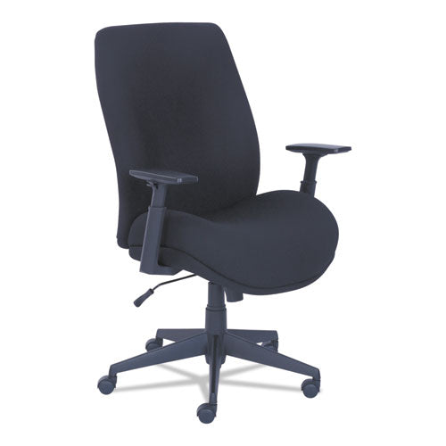 Baldwyn Series Mid Back Task Chair, Supports Up to 275 lb, 19" to 22" Seat Height, Black-(LZB48825)