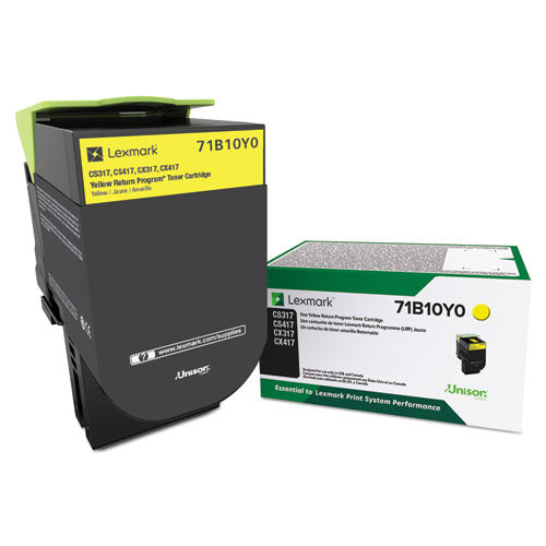 71B10Y0 Unison Toner, 2,300 Page-Yield, Yellow-(LEX71B10Y0)