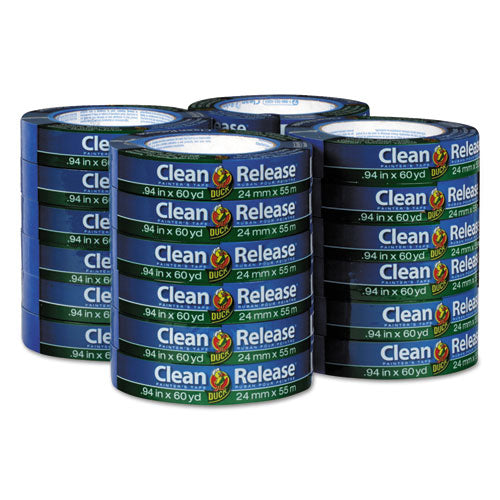 Clean Release Painters Tape, 3" Core, 0.94" x 60 yds, Blue, 24/Carton-(DUC284371)