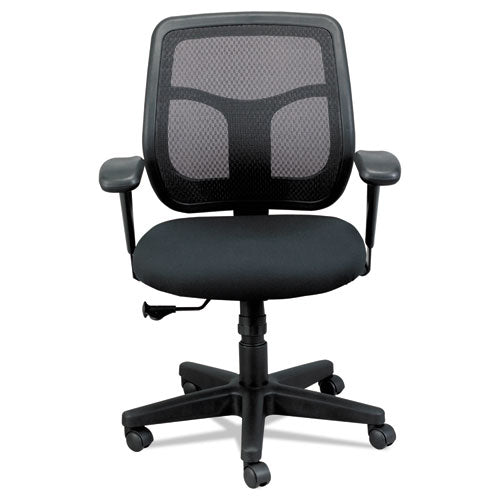 Apollo Mid-Back Mesh Chair, 18.1" to 21.7" Seat Height, Black-(EUTMT9400BK)