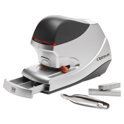 Optima 45 Electric Stapler, 45-Sheet Capacity, Silver-(SWI48209)