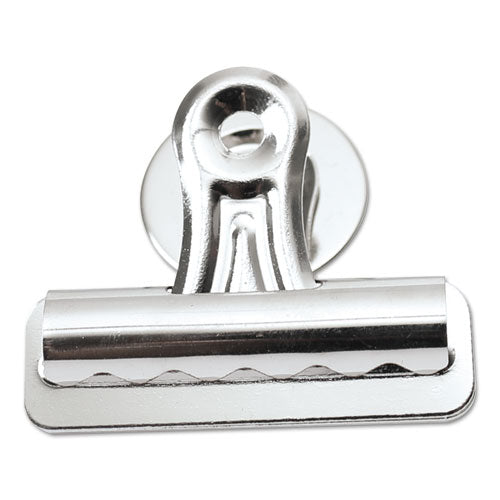 Bulldog Magnetic Clips, Medium, Nickel, 12/Pack-(UNV31261)