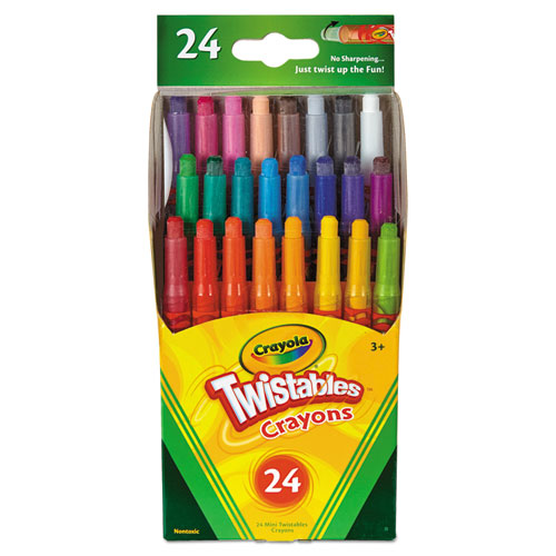 Twistables Mini Crayons, 24 Colors/Pack-(CYO529724)