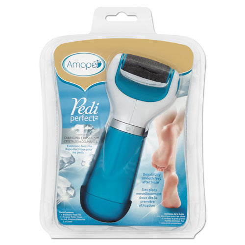 Pedi Perfect Electronic Foot File, Blue/White-(RAC93197)