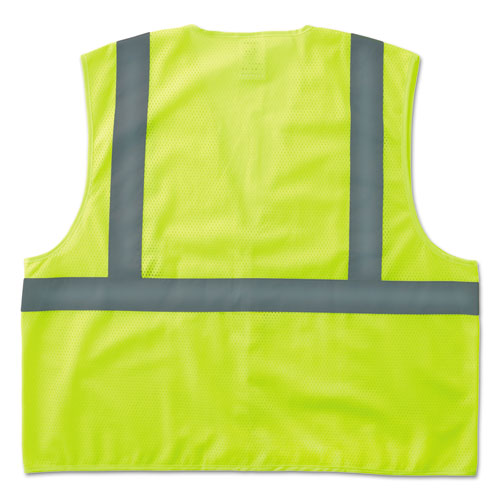 GloWear 8205HL Type R Class 2 Super Econo Mesh Safety Vest, 2X-Large to 3X-Large, Lime-(EGO20977)