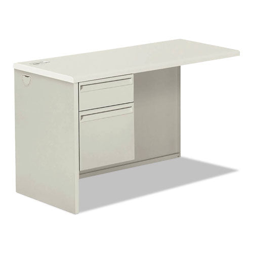 38000 Series Return Pedestal, Box/File, 26.38w x 50.38d x 31.38h, Left, Silver/Light Gray-(HON38216LB9Q)