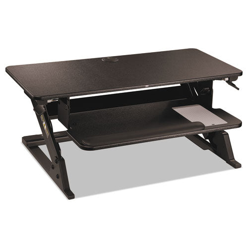 Precision Standing Desk, 35.4" x 22.2" x 6.2" to 20", Black-(MMMSD60B)