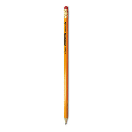 Deluxe Blackstonian Pencil, HB (#2), Black Lead, Yellow Barrel, Dozen-(UNV55520)