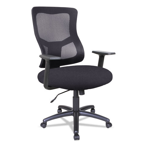 Alera Elusion II Series Mesh Mid-Back Swivel/Tilt Chair, Supports Up to 275 lb, 18.11" to 21.77" Seat Height, Black-(ALEELT4214B)