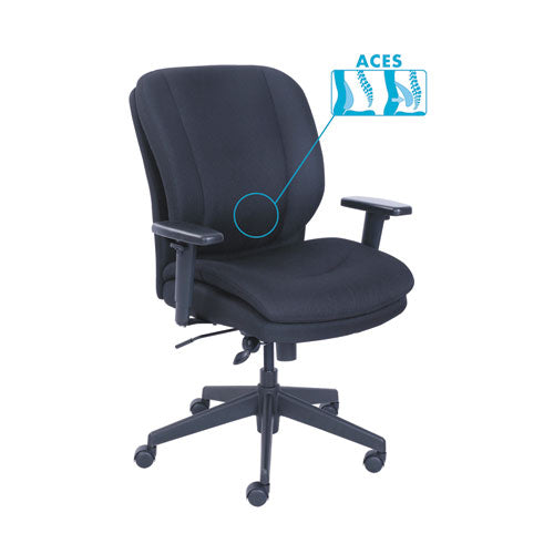 Cosset Ergonomic Task Chair, Supports Up to 275 lb, 19.5" to 22.5" Seat Height, Black-(SRJ48967A)