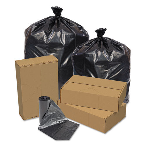 Eco Strong Can Liners, 45 gal, 1.5 mil, 40" x 46", Black, 100/Carton-(PITEC404615K)