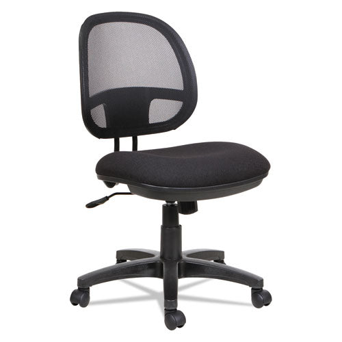 Alera Interval Series Swivel/Tilt Mesh Chair, Supports Up to 275 lb, 18.3" to 23.42" Seat Height, Black-(ALEIN4814)