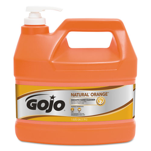 NATURAL ORANGE Smooth Hand Cleaner, Citrus Scent, 1 gal Pump Dispenser, 4/Carton-(GOJ094504)