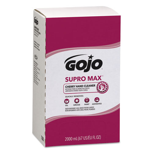 SUPRO MAX Cherry Lotion Hand Cleaner, 2,000 mL Refill, 4/Carton-(GOJ728204)