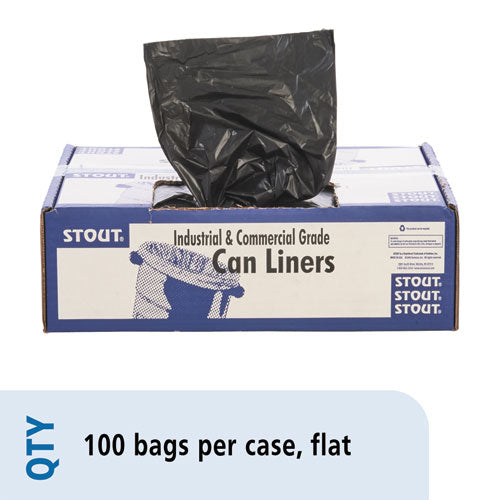 Total Recycled Content Plastic Trash Bags, 60 gal, 1.5 mil, 36" x 58", Brown/Black, 100/Carton-(STOT3658B15)