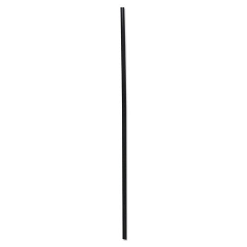 Cocktail Straws, 8", Polypropylene, Black, 5,000/Carton-(BWKSLSTUBL)