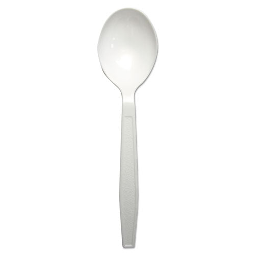 Heavyweight Polypropylene Cutlery, Soup Spoon, White, 1000/Carton-(BWKSOUPHWPPWH)