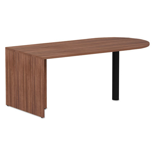 Alera Valencia Series D-Top Desk, 71" x 29.5" x 29.5", Modern Walnut-(ALEVA277236WA)