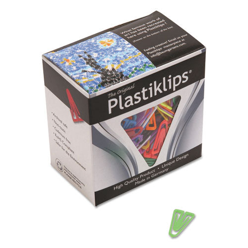 Plastiklips Paper Clips, Small, Smooth, Assorted Colors, 1,000/Box-(BAULP0200)