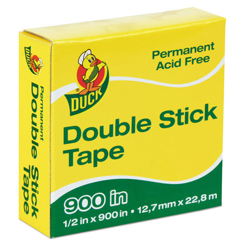 Permanent Double-Stick Tape, 1" Core, 0.5" x 75 ft, Clear-(DUC1081698)