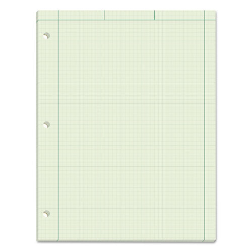 Engineering Computation Pads, Cross-Section Quad Rule (5 sq/in, 1 sq/in), Black/Green Cover, 100 Green-Tint 8.5 x 11 Sheets-(TOP35510)