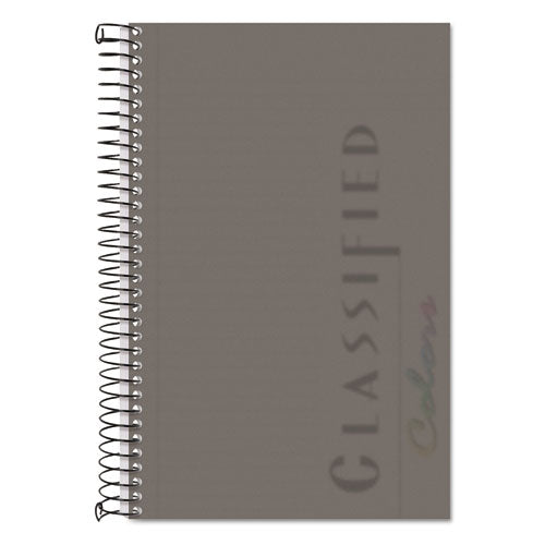 Color Notebooks, 1-Subject, Narrow Rule, Graphite Cover, (100) 8.5 x 5.5 White Sheets-(TOP73507)