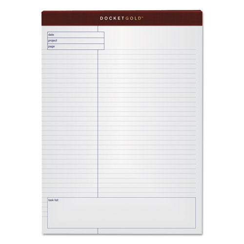 Docket Gold Planning Pads, Project-Management Format, Quadrille Rule (4 sq/in), 40 White 8.5 x 11.75 Sheets, 4/Pack-(TOP77102)