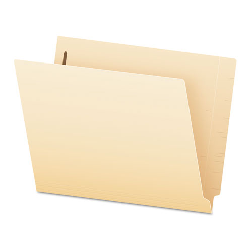 SmartShield End Tab Fastener Folders, 1 Fastener, Letter Size, Manila Exterior, 50/Box-(PFX62711)