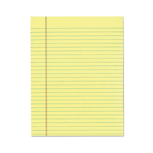 "The Legal Pad" Glue Top Pads, Wide/Legal Rule, 50 Canary-Yellow 8.5 x 11 Sheets, 12/Pack-(TOP7522)