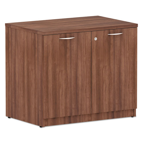 Alera Valencia Series Storage Cabinet, 34.3w x 22.78d x 29.5h, Modern Walnut-(ALEVA613622WA)