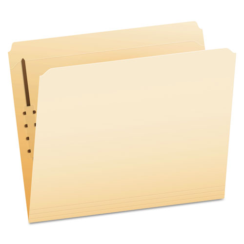 Manila Fastener Folders, Straight Tabs, 1 Fastener, Letter Size, Manila Exterior, 50/Box-(PFXFM211)